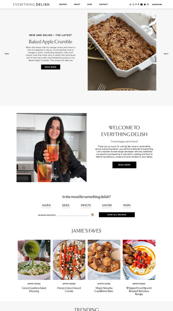 Everything Delish WordPress Site