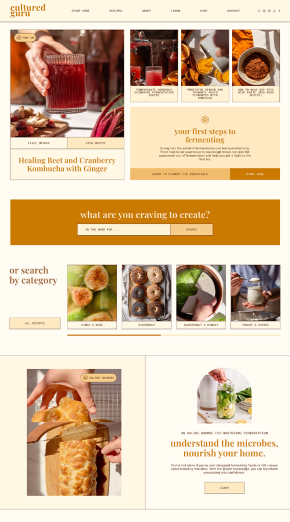 Cultured Guru Custom Food Blog WordPress Theme