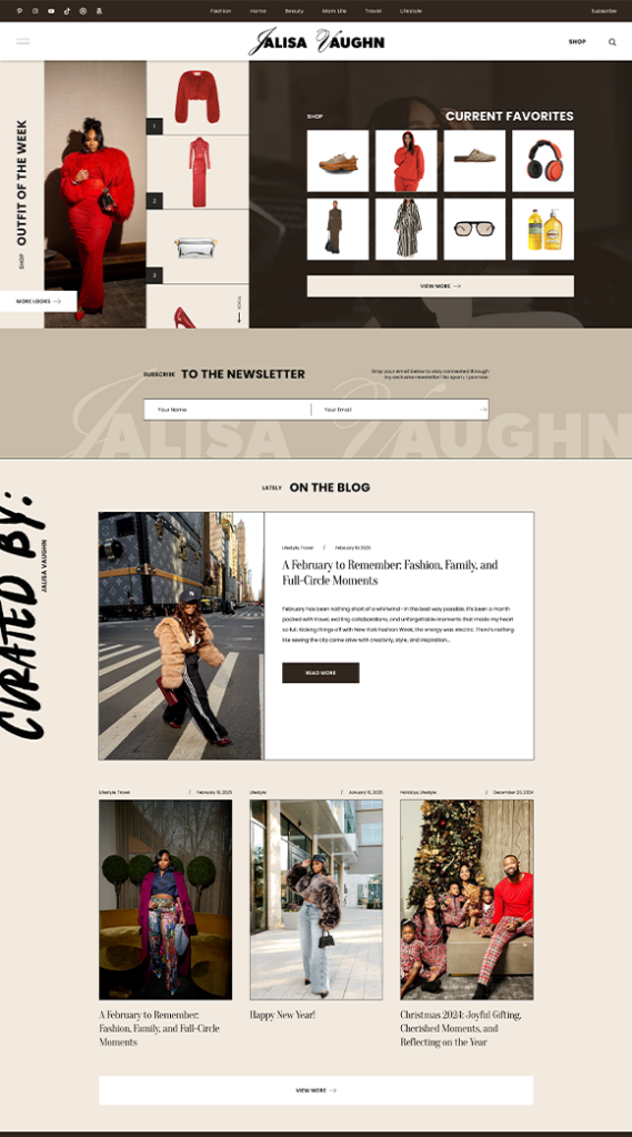 JaLIsa Vaughn Custom WordPress Theme