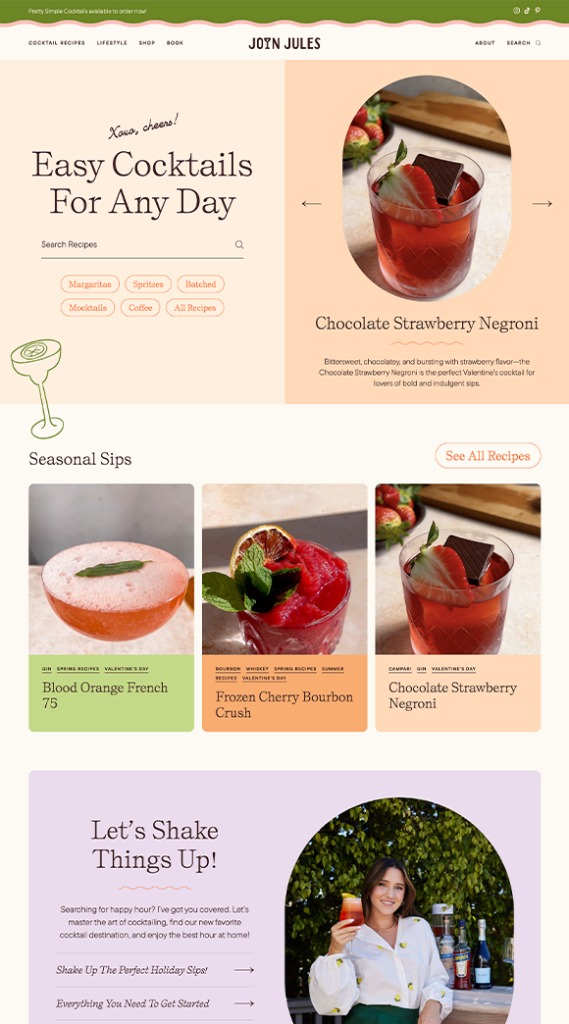 Join Jules Custom WordPress Site