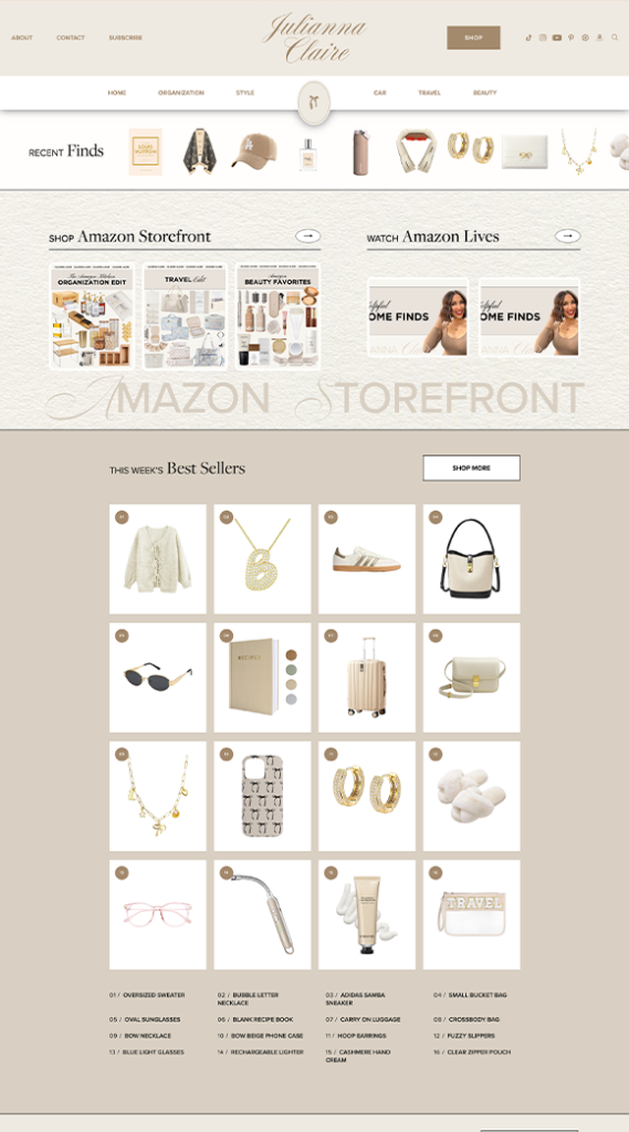 Julianna Claire Custom WordPress Theme
