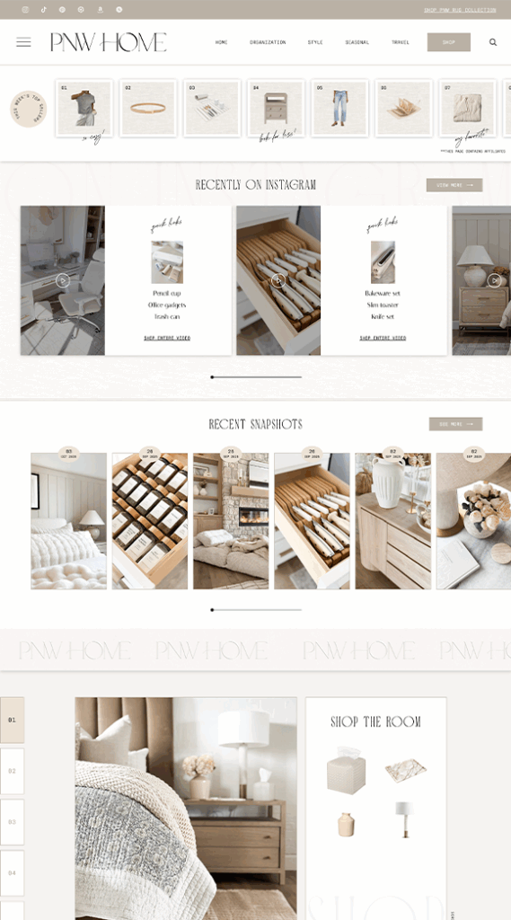 Our PNW Home Custom WordPress Site