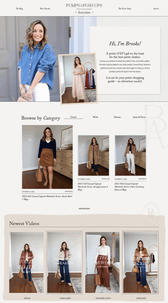 Pumps & Pushups Custom WordPress Site