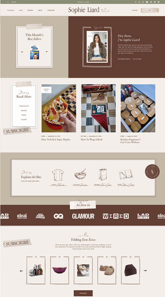 The Folding Lady WordPress Website