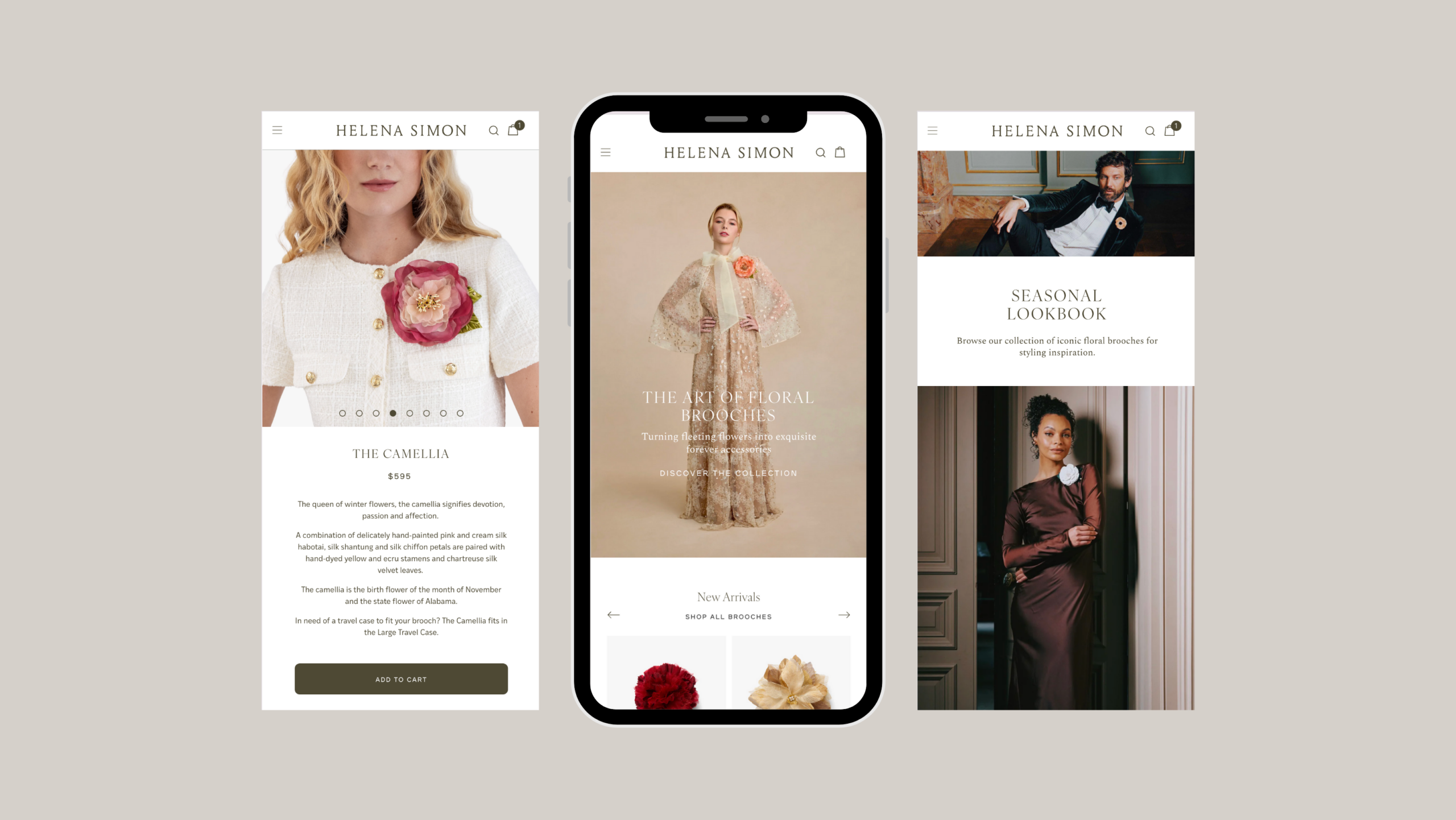 Helena Simon Shopify Mobile Site Custom