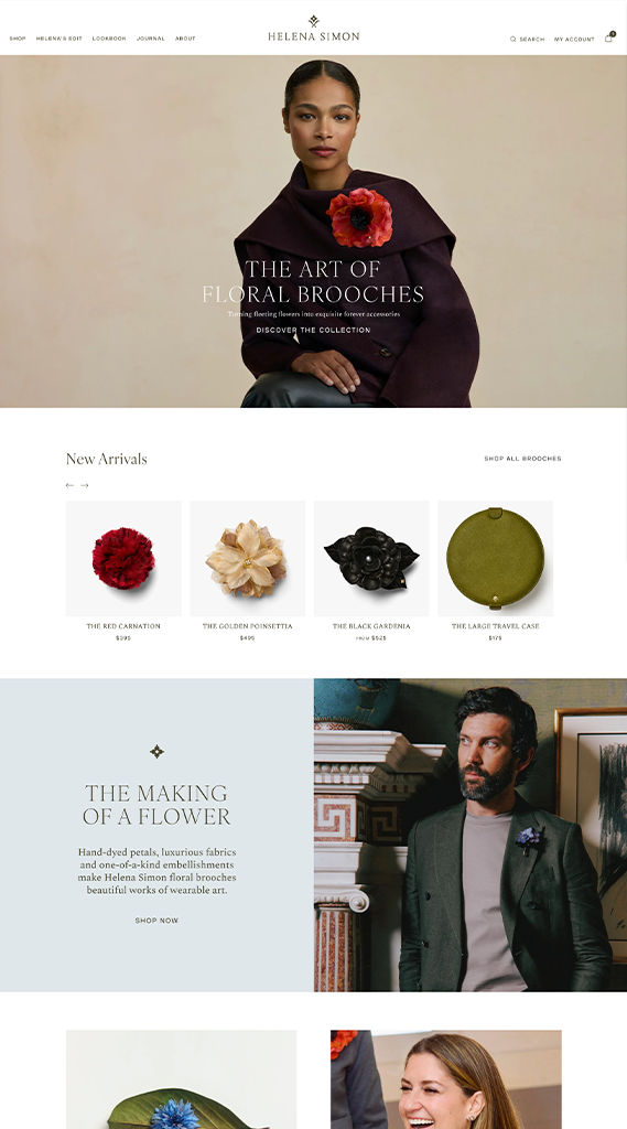 Helena Simon Shopify Site