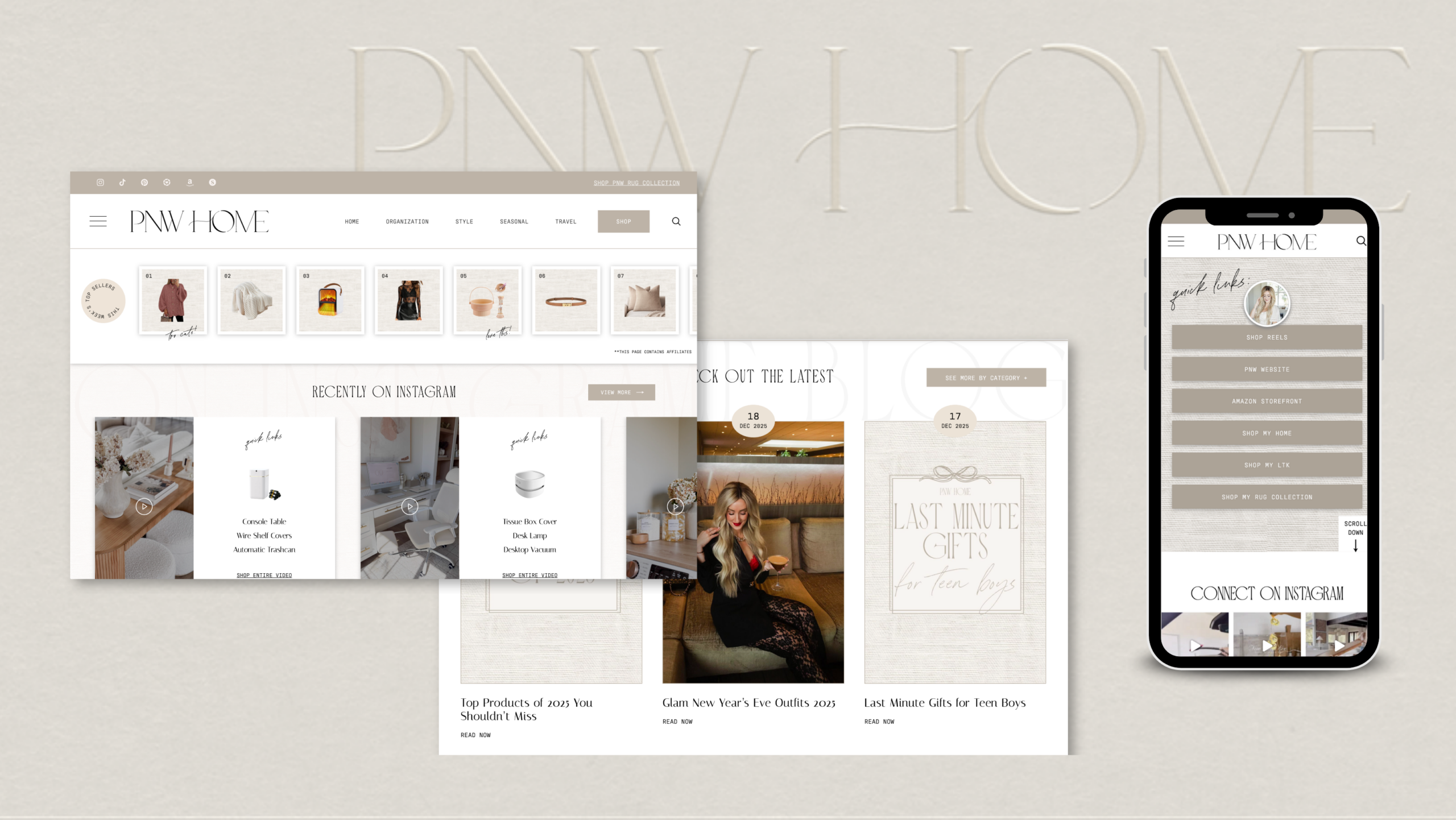 Our PNW Home Custom WordPress Website