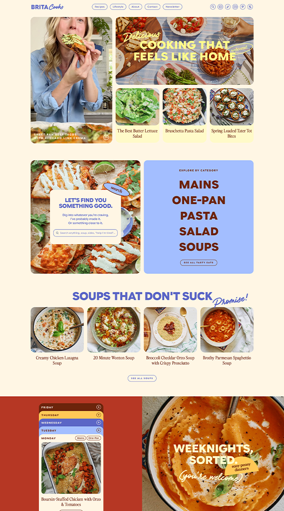 Brita Cooks custom WordPress Site