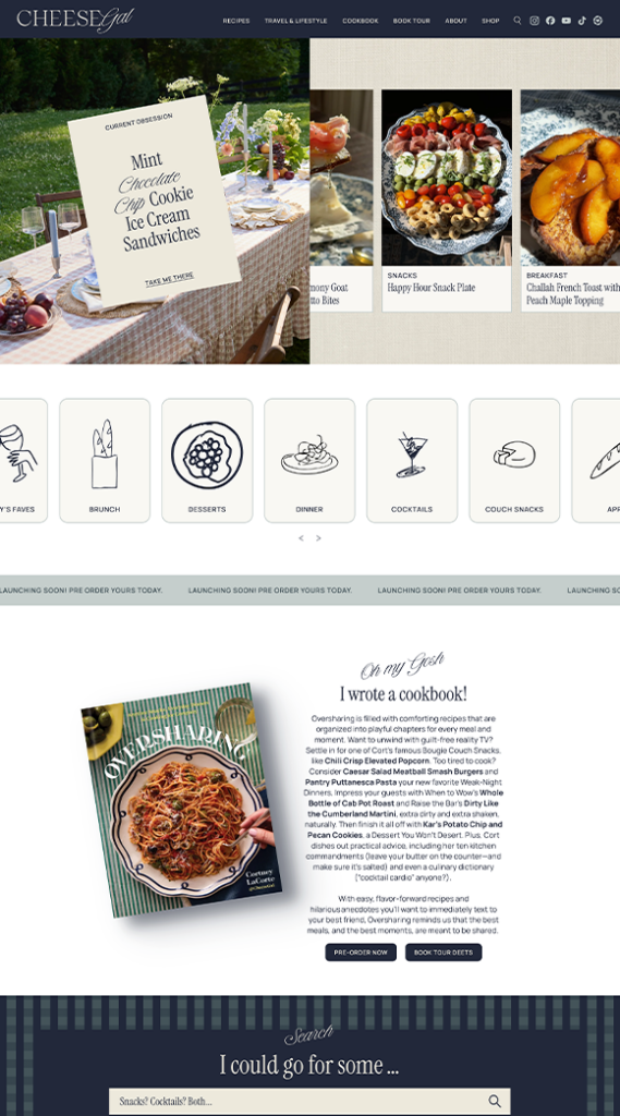 Cheese Gal Custom WordPress Site