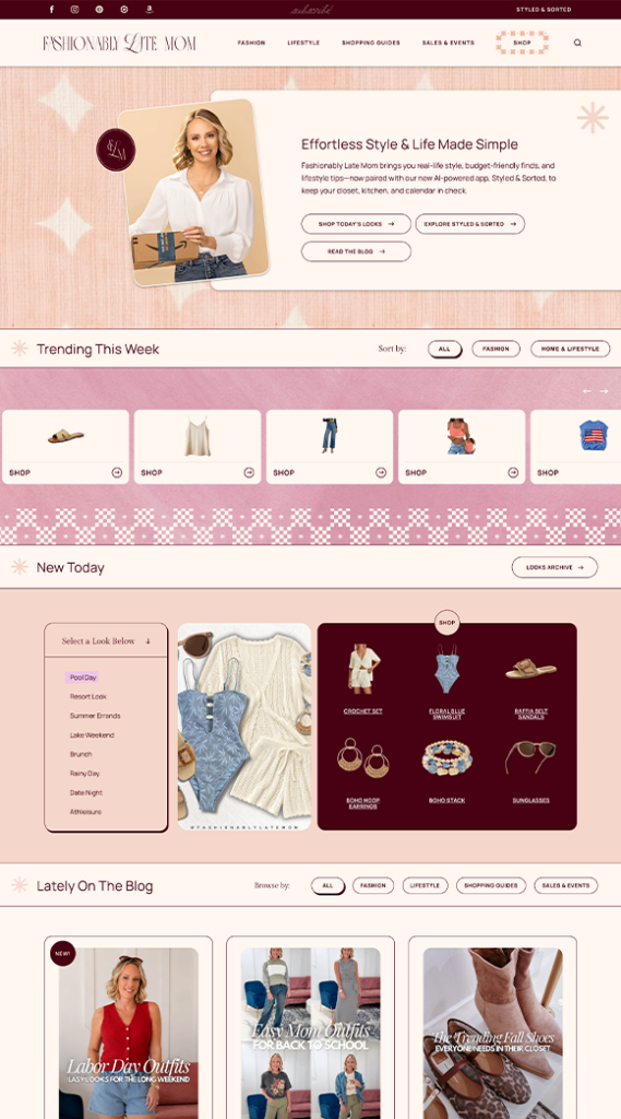 Fashionably Late Mom Custom WordPress Theme