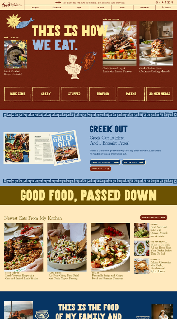 Food By Maria Custom WordPress Website