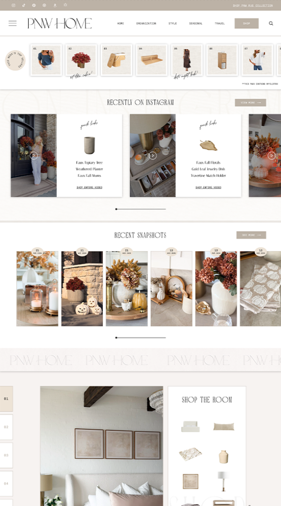 Our PNW Home Custom WordPress Site