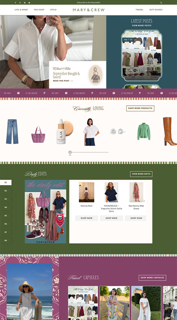Mary & Crew custom WordPress theme