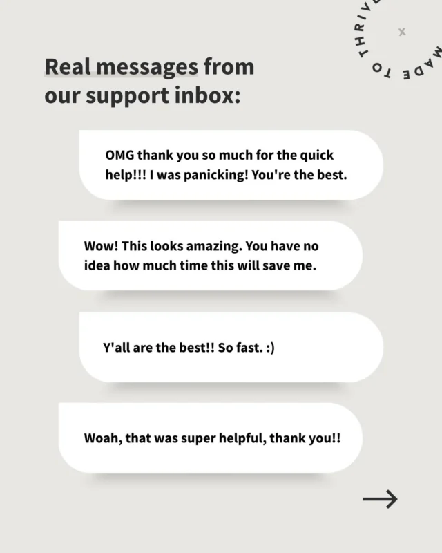There’s a stereotype around developers being slow to reply or hard to reach… and we go out of our way to be the opposite.

These are real messages from our support inbox 🤍  When something comes up, you shouldn’t be stuck waiting on support.

If you know, you know 🙃