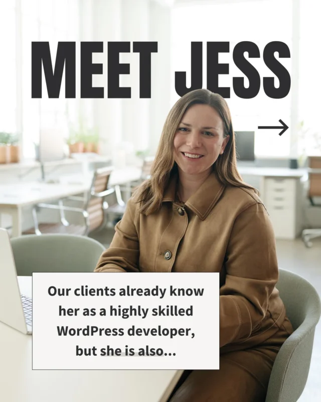 Next up in our Meet the Team series… Jess!

Jess has been part of Made to Thrive for 4 years now and is one of our main WordPress developers, especially in the world of food blogs. She’s always looking for ways to push things further, whether that’s expanding functionality or building smarter systems behind the scenes.

Many of our clients have worked with Jess throughout their projects, but we thought it was time you got to know her a little more.

Swipe through to see more and don’t miss the rapid fire Q&A at the end 💛