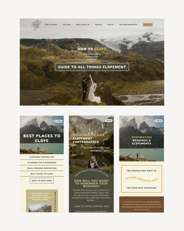 “I’m actually blogging again… which I haven’t done in years!”

That was some fun feedback we got after this site refresh 🥹

We built @elopewithkaseyjo’s first site years ago, and this time around it was all about moving everything into the incredible new WordPress editor and giving her more visual & creative control.

Check it out at elopewithkaseyjo.com 🤍