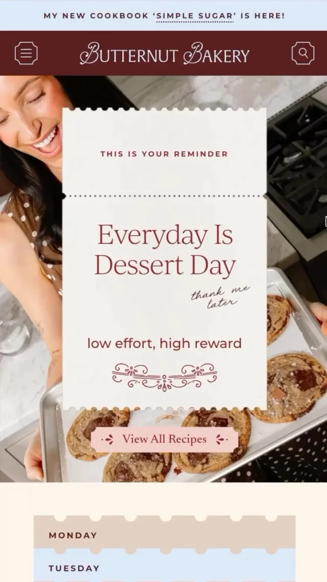 A fresh new home for Butternut Bakery 🤎

With years of incredible recipes and so much content to explore, this project was about more than giving the site a fresh look. We focused on making it easier to discover recipes, creating stronger pathways throughout the site, and building a custom WordPress experience with plenty of flexibility for what comes next.

And, of course, making sure those drool-worthy recipes get the moment they deserve.

Go explore the new site at butternutbakeryblog.com!