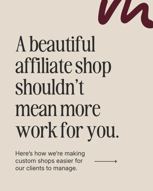 We love a beautiful custom affiliate shop. Product sliders, sorting, filtering, gorgeous layouts… all the things that make shopping easier (and more fun!) for your audience.

But what about all the work that goes into keeping it updated?

When you’re already sharing products across multiple platforms, the last thing you want is another lengthy process just to get those same products onto your website.

This is something we’ve heard from our clients, so our team built a custom WordPress plugin to make their lives easier!

Instead of downloading images, removing backgrounds, uploading files, and manually adding product details and affiliate links, they can now search for a product and let their website handle the rest.

And that’s one of our favorite things about custom development. We’re not just building beautiful websites. We’re finding ways to make them easier to manage, too.

Less busywork, more time for the things that actually matter to your business.